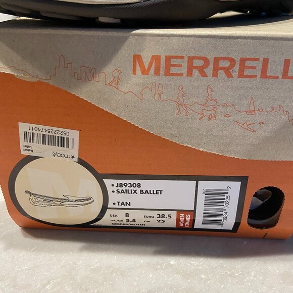 Merrell Sailix Ballet Leather Flats - Tan - Size 8M - Picture 6 of 6